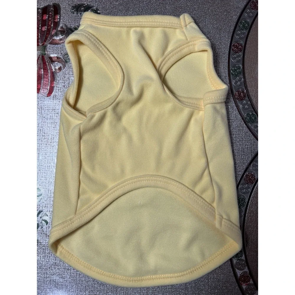 Jose‎ Fashion Yellow Fleece Shirt Dog Puppy  Size Medium